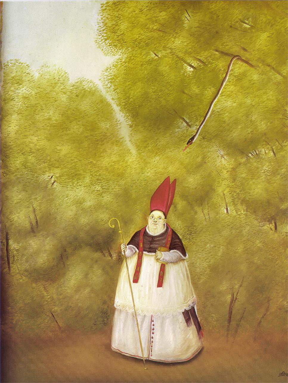 森の中で迷った大司教 フェルナンド・ボテロ油絵